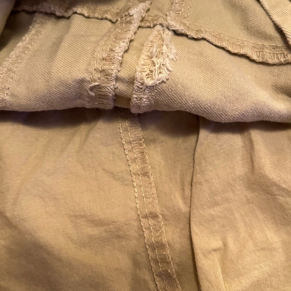 Khaki Colored Patchwork Ann Taylor Loft Midi Skirt - image 7